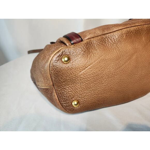 Prada Ombre Brown Deerskin Leather Vitellon Cervo Two Way Tote Bag Made in Italy - Picture 8 of 16